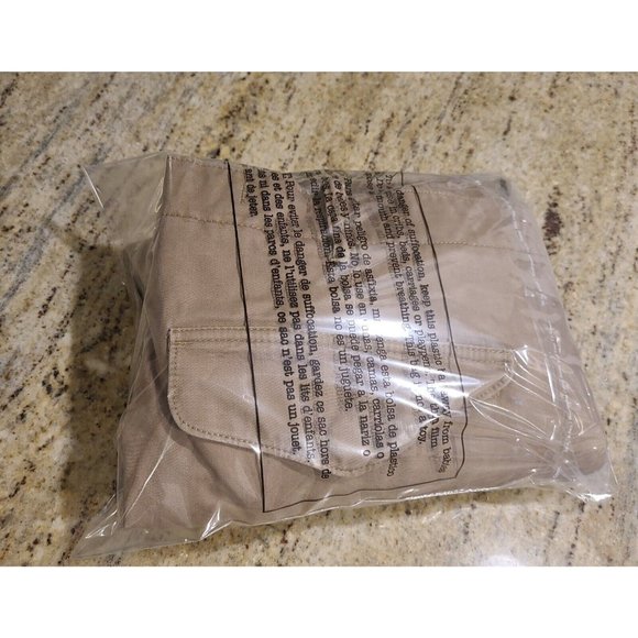 Lands' End Straight Leg Cargo Pants Men's 36Wx29L Khaki Tan Cotton - Picture 12 of 12